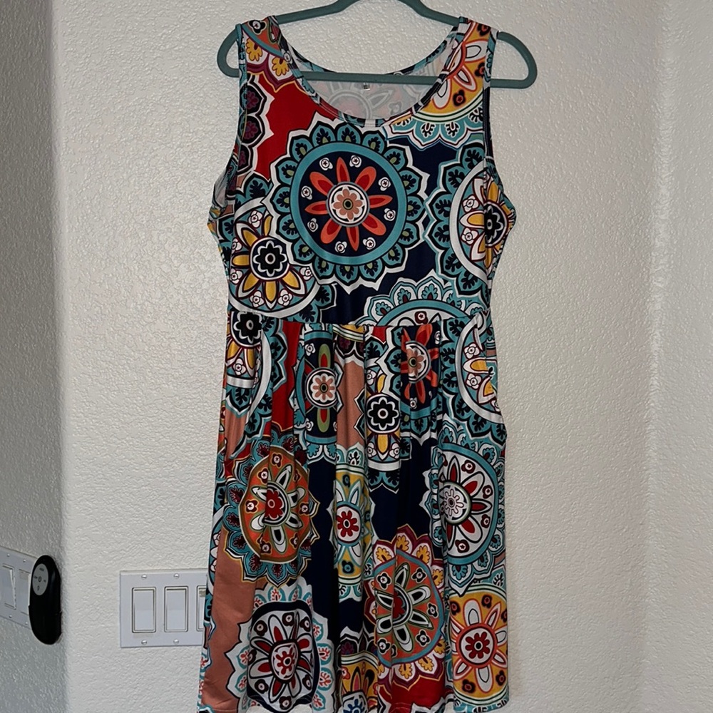 Colorful dress with pockets!!